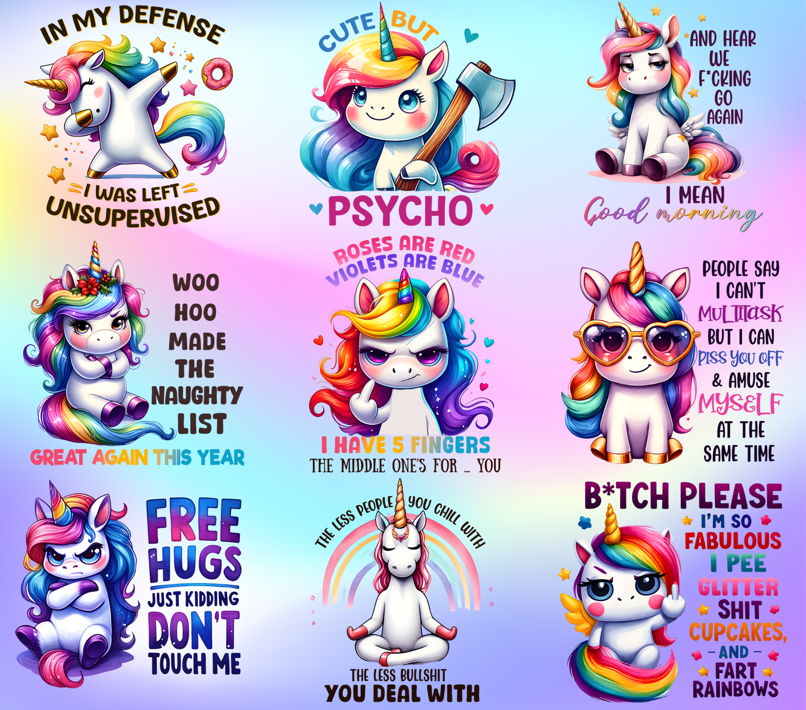 20 oz Graphic Tumbler- Sarcasm Funny unicorn 46