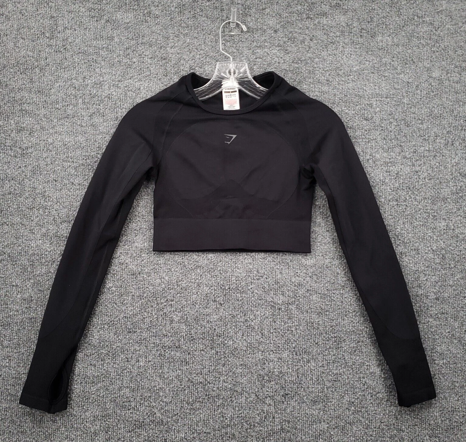 gymshark flex sports long sleeve crop athletic stretch shirt