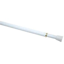 The Classic Touch Adjustable Tension Curtain Rod 18-28 Inches White