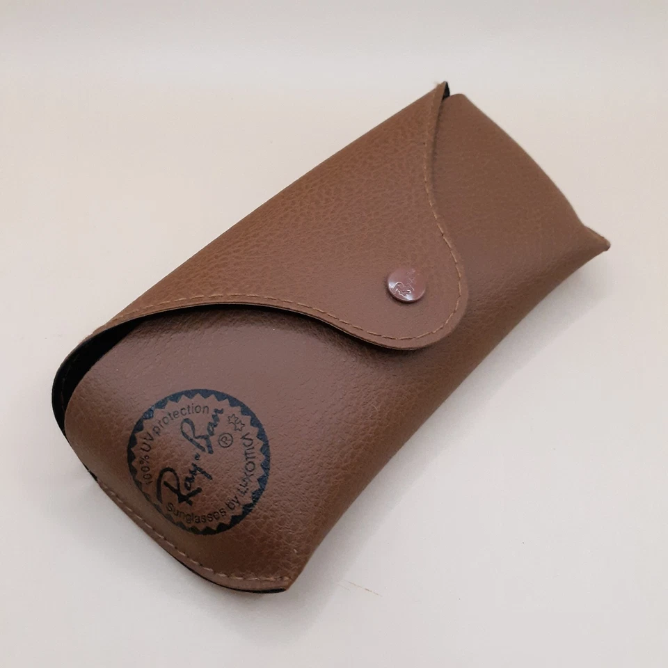 Authentic Ray-Ban Sunglasses Leather Case only Brown BR Genuine OEM Holder NEW - Image 4 of 4