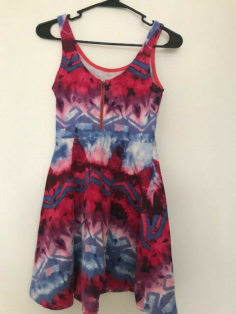 express skater dresses Express Red Ribbed Fit & Flare Skater Dress XS