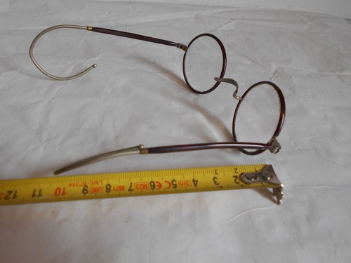 Vintage runde Brille 30er Jahre nur Brillengestell french sprung ends potter - Bild 5 von 6