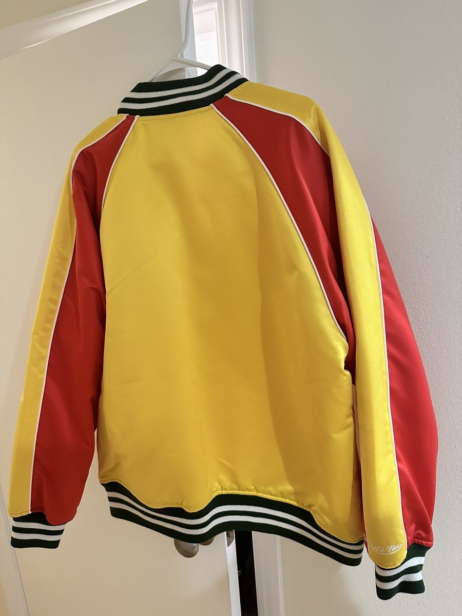 Supreme X Mitchell And Ness Sequin Logo Varsity Jacket Gold