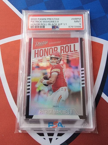 2020 Panini Prestige - Honor Roll #HR-PM Patrick Mahomes II Black X/P 1/1 PSA 9
