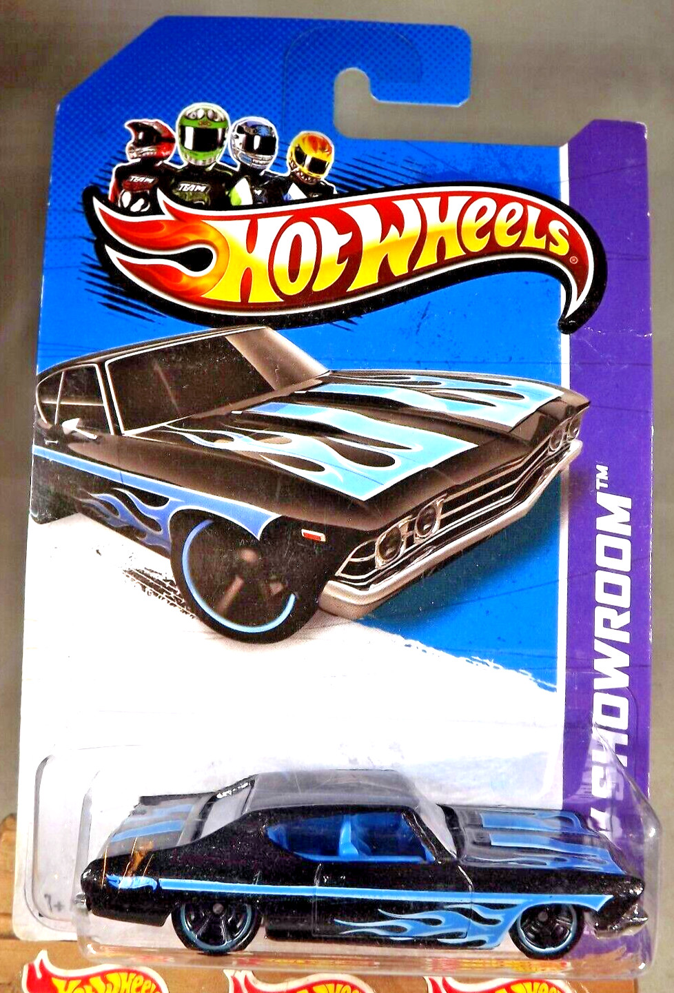 2013 Hot Wheels #214 HW Showroom-Heat Fleet '69 CHEVELLE SS 396 Black Variant