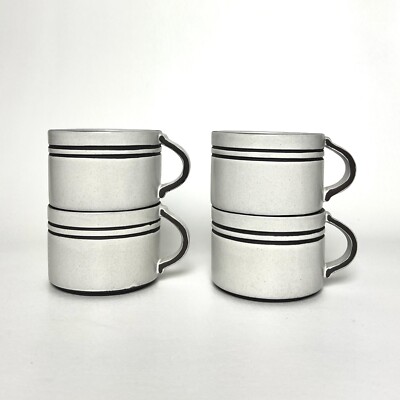 New Crate & Barrel CB2 Stacking Ceramic Coffee Mugs - set of 4 - Free  Shipping | eBay