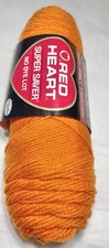 RED HEART SUPER SAVER. 1 partial Pk. PUMPKIN . I COMBINE SHIPPING. See Detail.