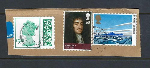 United Kingdom UK Charles II St Kilda + on piece. Fine Used. FU.