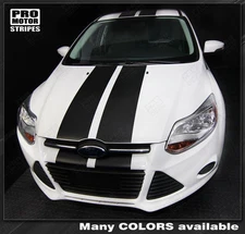 Ford Focus Pre-cut Over-The-Top Double Stripes Decals 2011 2012 2013 2014