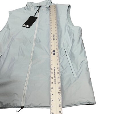 Rains Adult XL Fuse Sky Blue Full Zip Vest Insulated