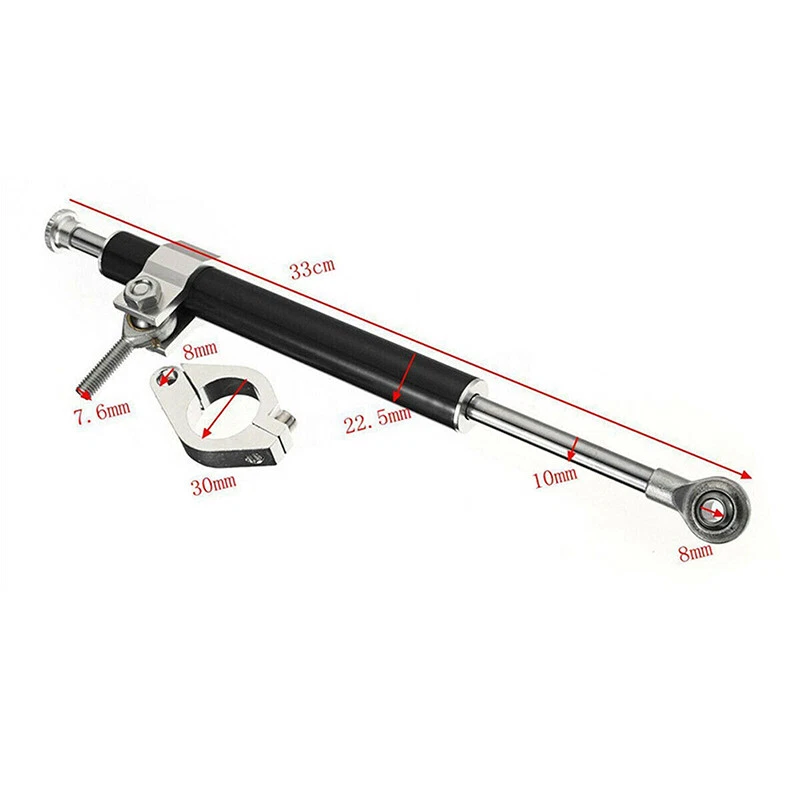330mm Motorcycles Steering Damper Stabilizer fit for most of bikes(Black) - Imagem 4 de 4