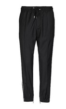 Dolce & Gabbana Mens Black Track Pants 46 Euro/30" U.S.  Border Detail $850 Read