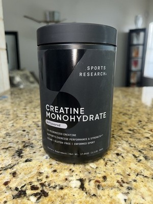 Sports Research Creatine Monohydrate Powder - Unflavored - 17.64oz
