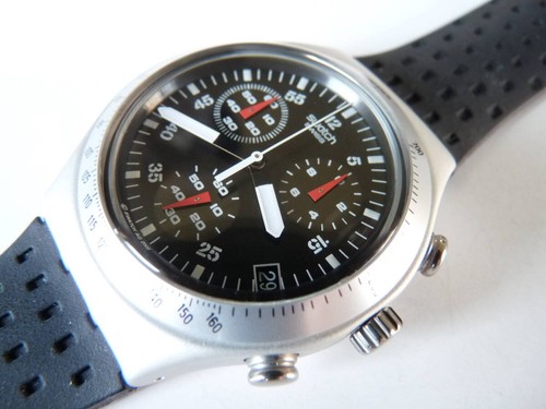 Swatch Irony Chrono Wildly YCS4024 Quarzuhr 1,57" Gehäuse gut gebraucht