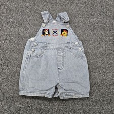 Vintage Disney Winnie The Pooh Overalls Boys 18M Blue Denim Tigger Baseball 90s