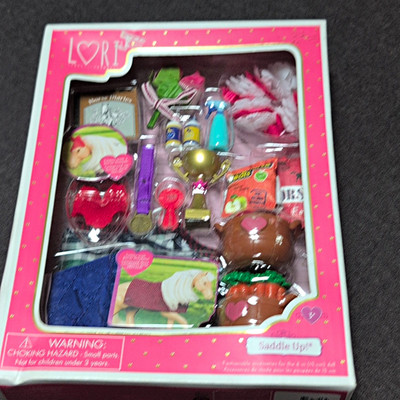 Lori Saddle Up Doll Accessories Set w/ Blanket Trophy Medal Ribbon 6in LO37022Z