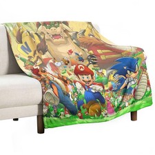 Popular Game Characters Soft Warm Single-Side Printing Flannel Fleece Blanket