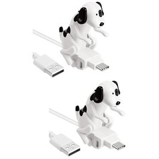 2 Count Dog Charging Cable Funny Type-c Humping Charger Chargers