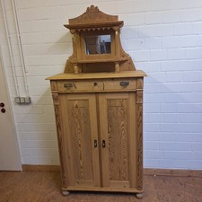 Vertiko Anrichte Vorratsschrank mit Aufsatz Jugendstil um 1900 Weichholz