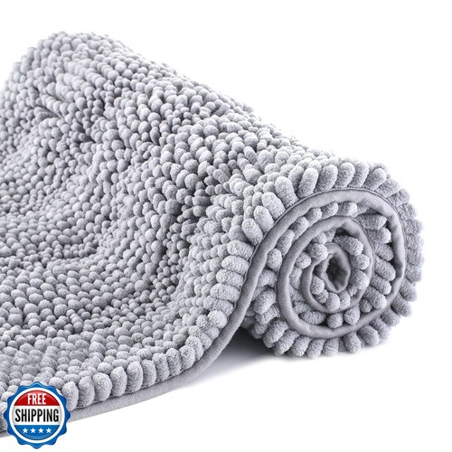 Bath Mat for Bathroom Ultra-Soft Machine Washable Rugs for Shower Room with N