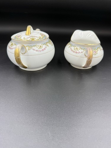 Noritake Traymore Vintage Sugar Bowl with Lid & Creamer Set - Picture 2 of 11