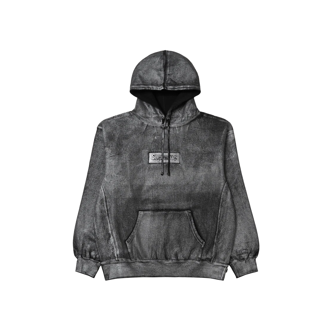 Sweat à capuche noir Supreme x MM6 Maison Margiela Foil Box Logo   24SS