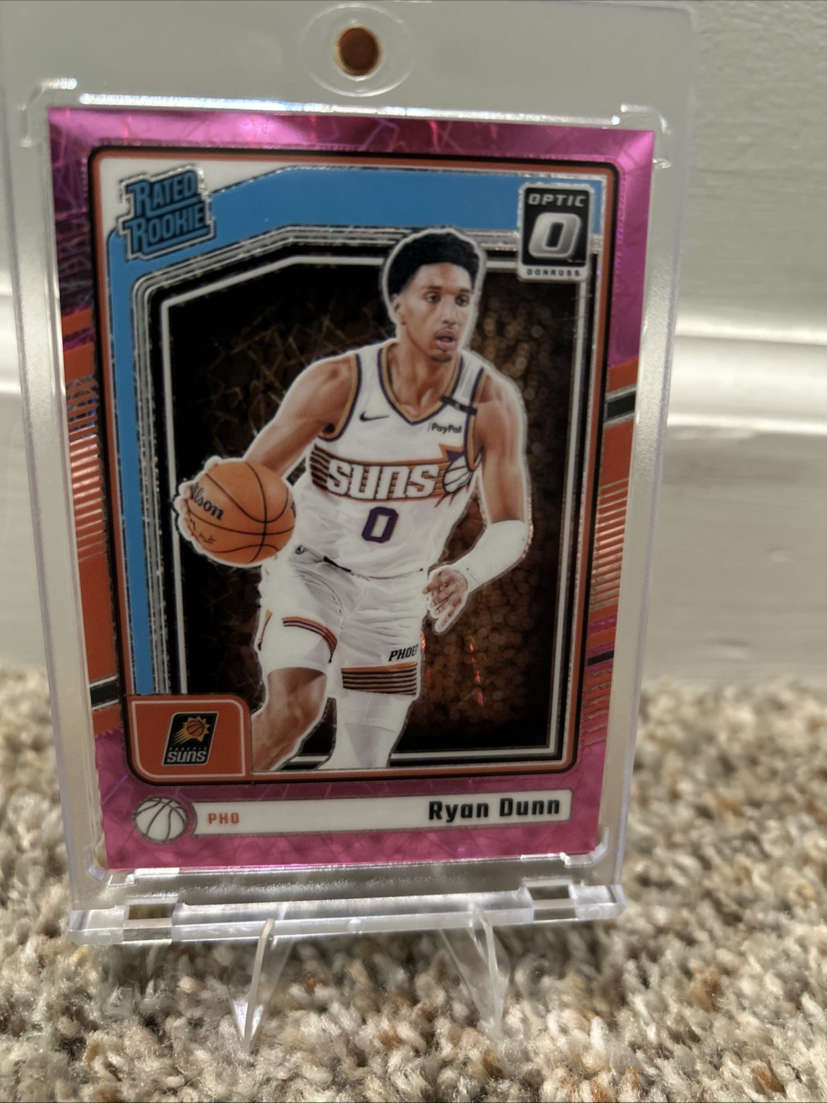 2024-25 Panini Donruss Optic Rated Rookie Ryan Dunn #279 Pink Velocity (RC) /79