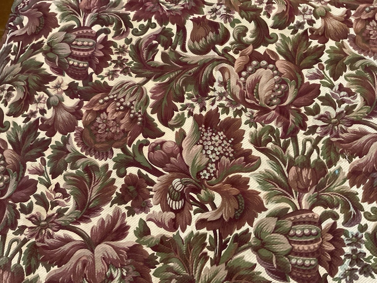 Beautiful Jacobean Design Antique French Interiors Fabric In Rare 