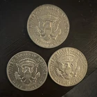 Rare  Kennedy Half Dollar 1972 Circulated 50C Copper Nickel Lot of 3 Coins