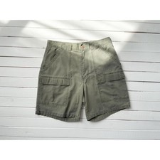 high waisted shorts 80s 90s vintage olive green cargo shorts