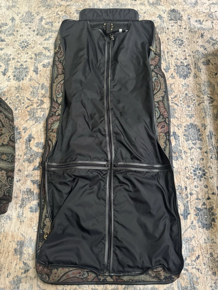 Vintage Jordache Floral Tapiz Colgante Prenda Vestido Bolsa de Viaje y Bolsa de Transporte Foto 4 de 4