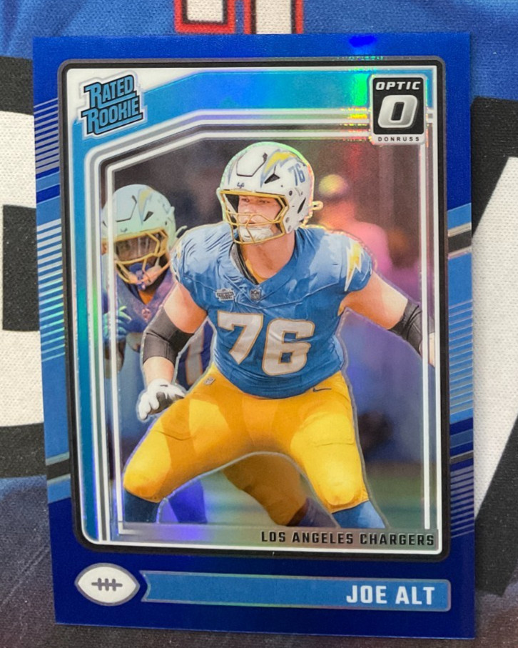 2024 Panini Donruss Optic #254 Joe Alt Blue Prizm 026/199 Rated Rookie (JR)