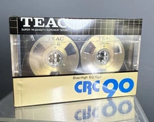 TEAC CRC90, High Bias Blank Cassette Tape, Reel to Reel, Gold, Japan, Sealed