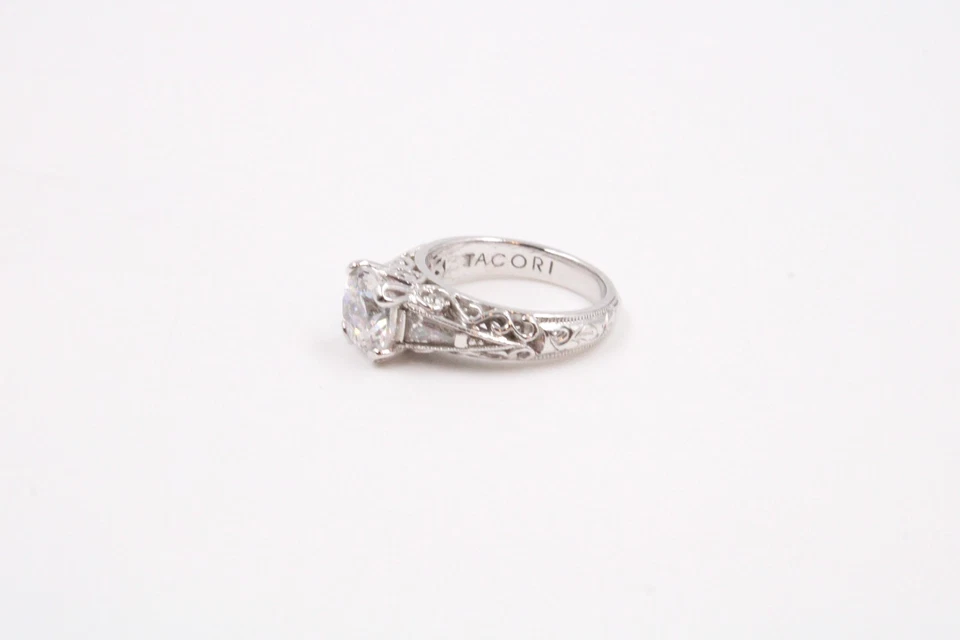 Anillo TACORI de plata de ley 925 tamaño 5,75 circonitas gema Foto 3 de 4