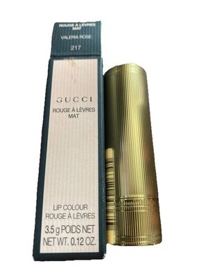 Gucci Rouge A Levres Mat Lipstick Lip Colour Matte 217 VALERIA ROSE NEW IN BOX