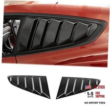 Rear Quarter Side Window Scoop Louvers Sun Shade Cover Wind Vent Carbon Fiber