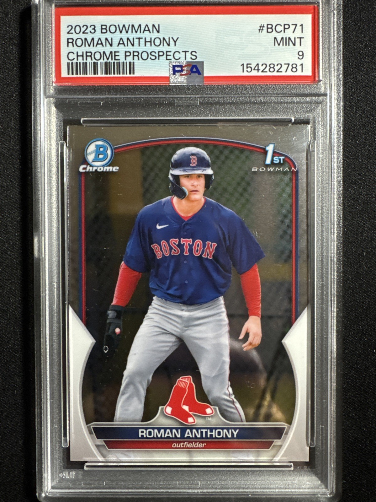 Roman Anthony 2023 Bowman #BCP71 Chrome Prospects 1st Bowman PSA 9 MINT