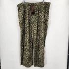 Aerie Green Leopard Print Pajama Pants Flannel Womens Size XXL Drawstring Lounge