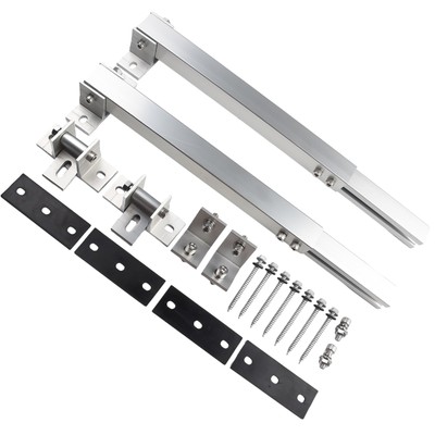 Short Brackets Photovoltaic Support Hardware End Clamp Kit Flat Roof Mounting
