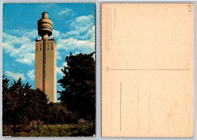 Frankfurt am Main Henninger Turm Tower Rotating Restaurant Postcard Germany