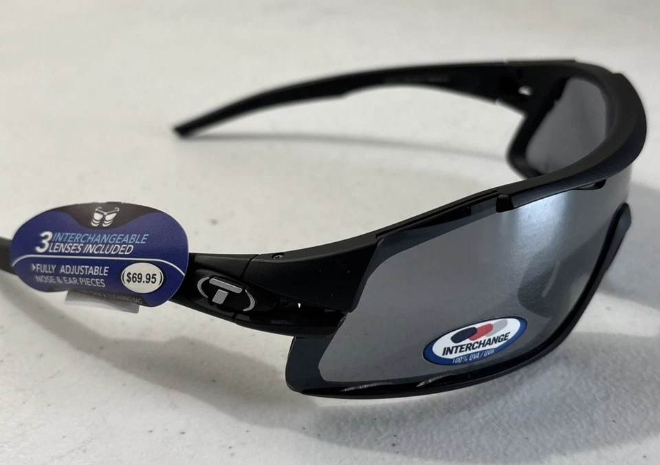 Gafas de sol deportivas para ciclismo Tifosi Davos lentes intercambiables negras mate Foto 3 de 4