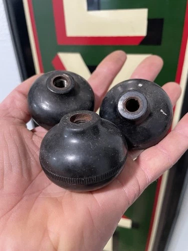 3x Used Black Gear Shift Knob Handle Accessory Necker Knob Manual Hot Rod-CLEAN