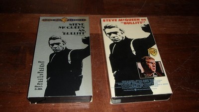 Pair of Steve McQueen Bullitt VHS Movies W/ Best Mustang Chase scene ever!