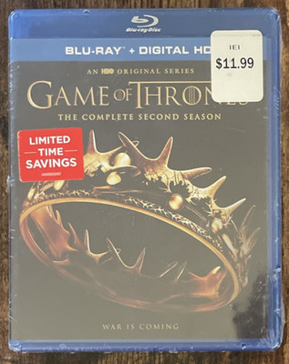 NEW SEALED Game of Thrones Second Season 2 Two Blu-ray Set N4948