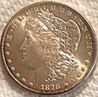 1878 S Morgan, clean bright beautiful AU/BU, VAM-29, free shipping Sigma tested+