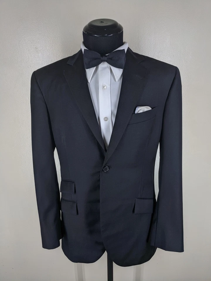Millers Oath Bespoke  Formal Black One Button Wool Dinner Jacket  Fit 38-39 Reg - Image 4 of 4