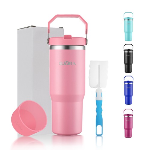 SUVIRA 20/30 Oz Stainless Steel Double Wall Vacuum Insulate Tumbler, Coffee Mug. - Foto 8 di 23