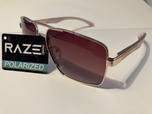 RAZE Sunglasses Rose Gold Metal Frame Gradient Lens Polarized Kona 56004 - Picture 6 of 20