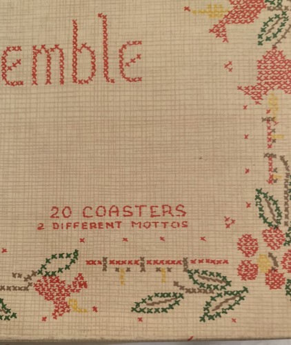 Vtg Hostess Sampler Set Paper Napkins & Coasters Original Box Kitschy Quotes - Picture 4 of 10