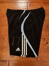 Adidas Houston Dynamo Soccer Shorts Player Issue # 17 Size Large Climacool Black